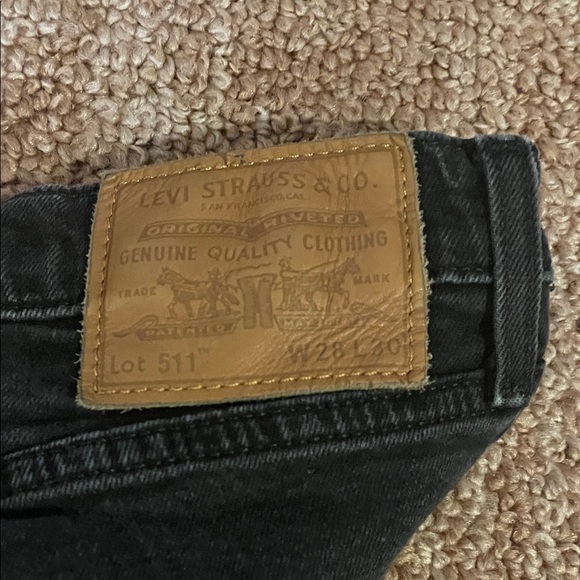 Levi's Black 511 Denim Jeans W28/L30 - Picture 2 of 8
